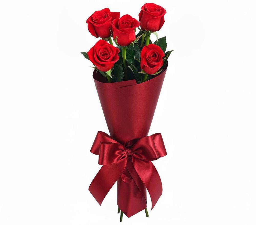 Букет 5 Красных роз Эдлесс Лав в Массандре