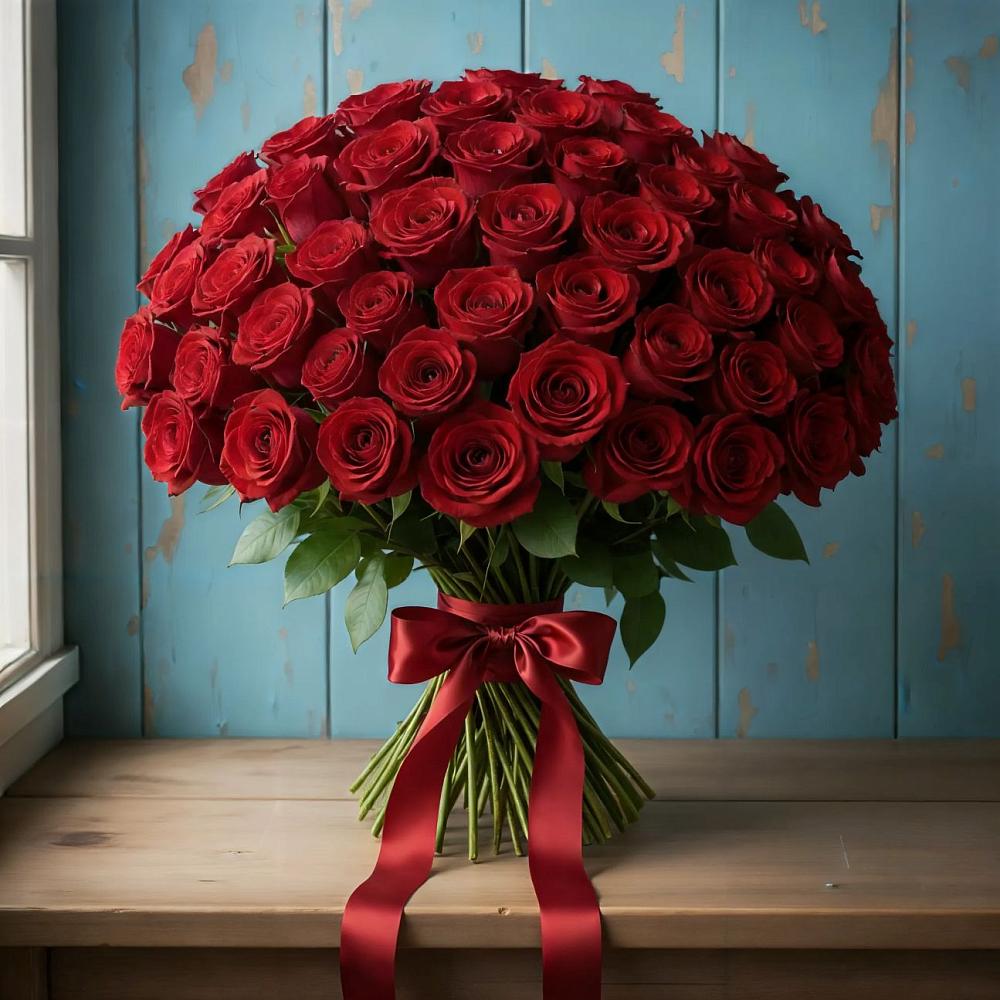 Букет Красные розы Блэк Меджик в Массандре