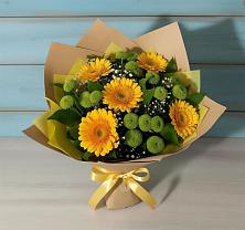 Букет цветов из:  Герберы и Хризантемы в Массандре