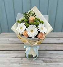 Букет цветов из:  Герберы, Розы и Хризантемы #REPLACE_PRED# Массандре