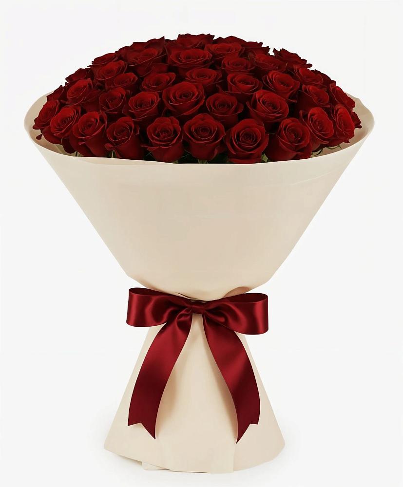 Букет 101 Бордовая роза Блэк Бакарра в Массандре